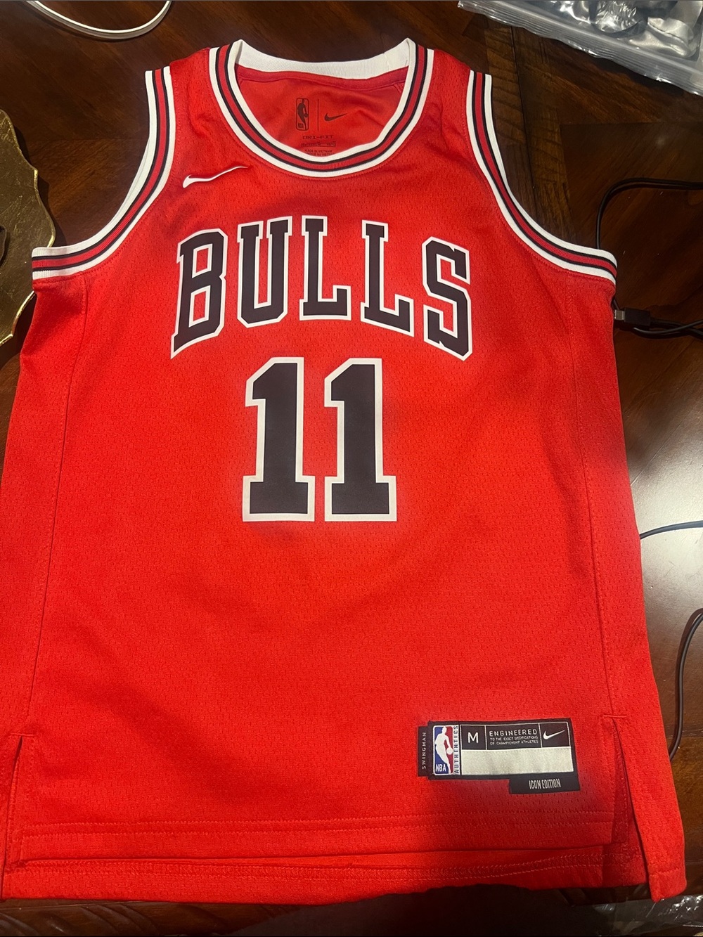 Nike Red Chicago Bulls #11 Basketball Jersey